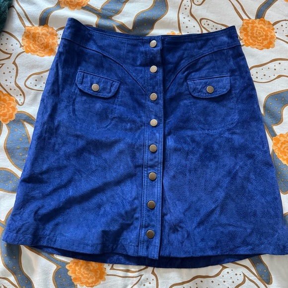 Anthropologie Button Front Mini Skirt - Picture 4 of 4
